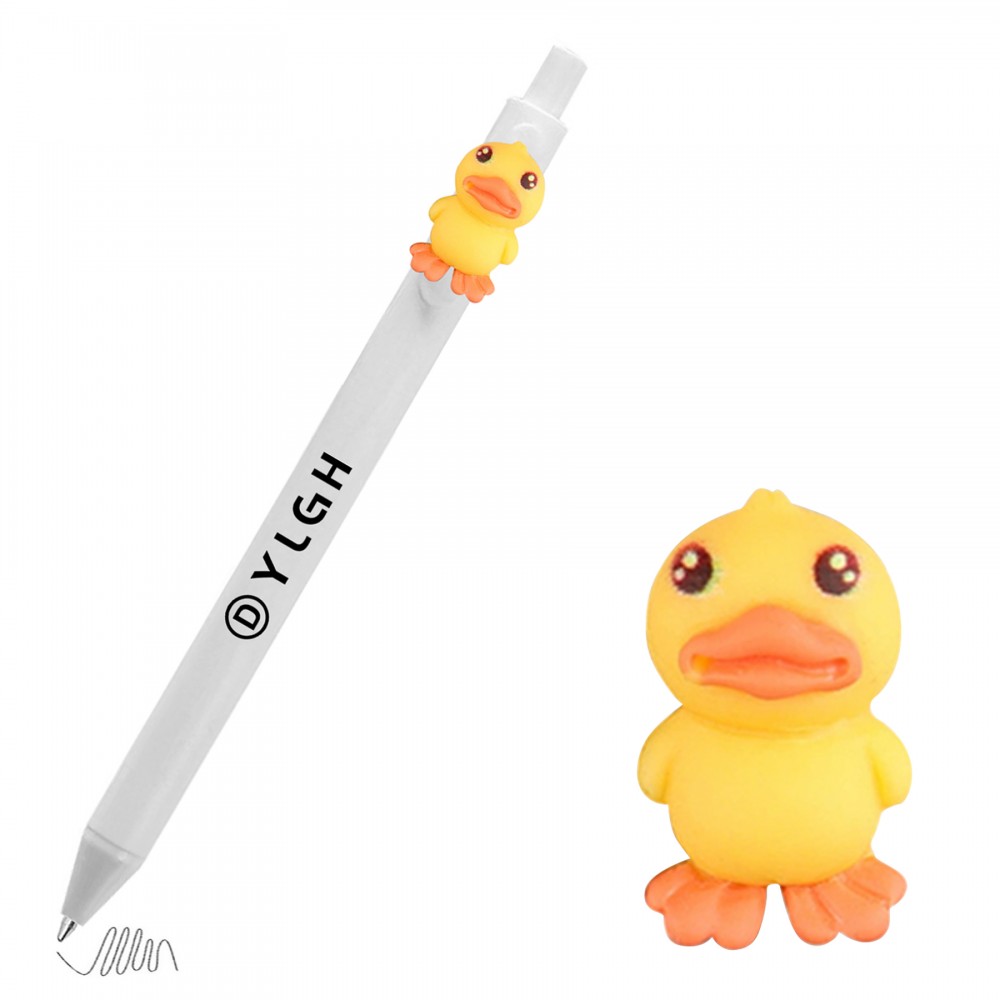 Custom Imprinted Click Pen w/ Yellow Duck