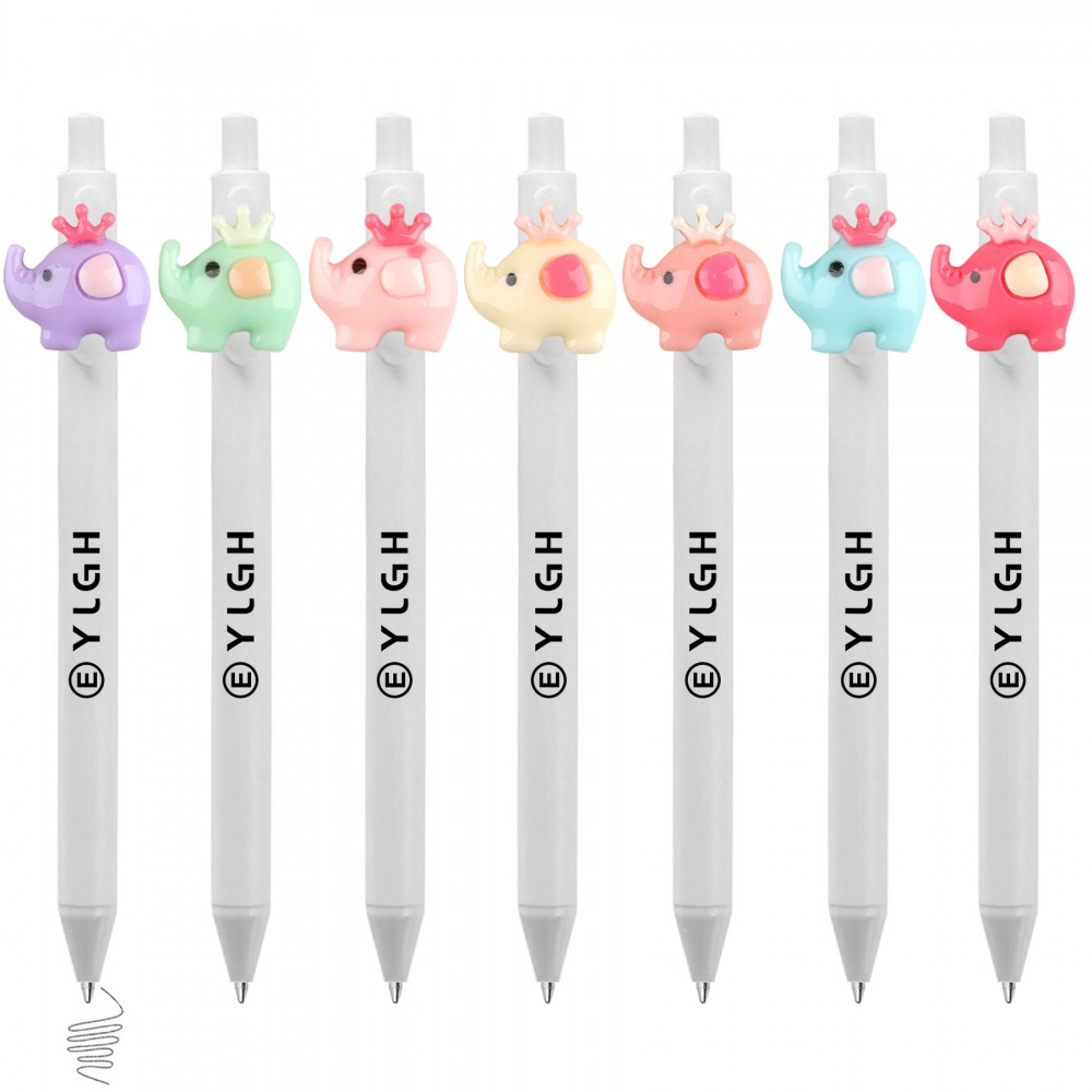 Custom Engraved Crown Elephant Click Activated Pen