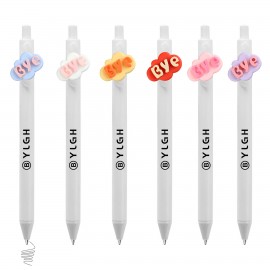 Custom Imprinted Click Pen w/ Bye Sign