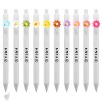 Colorful Flowers Click Activated Pen Custom Engraved