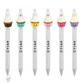 Custom Engraved Click Activated Pen With Smile Ice Cream Cup