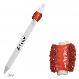 Custom Engraved Click Activated Pen with Rib Chop