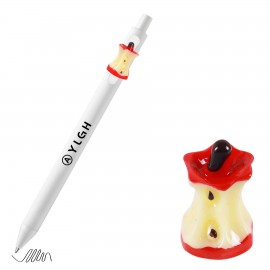 Click Activated Pen w/ Bitten Apple Custom Imprinted