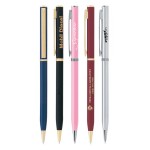 Logo Branded Metal Pen, Ballpoint pen, Twist action, Blue ink refill optional