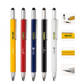 Custom Engraved 6-In-1 Multi Functional Stylus Tool pen