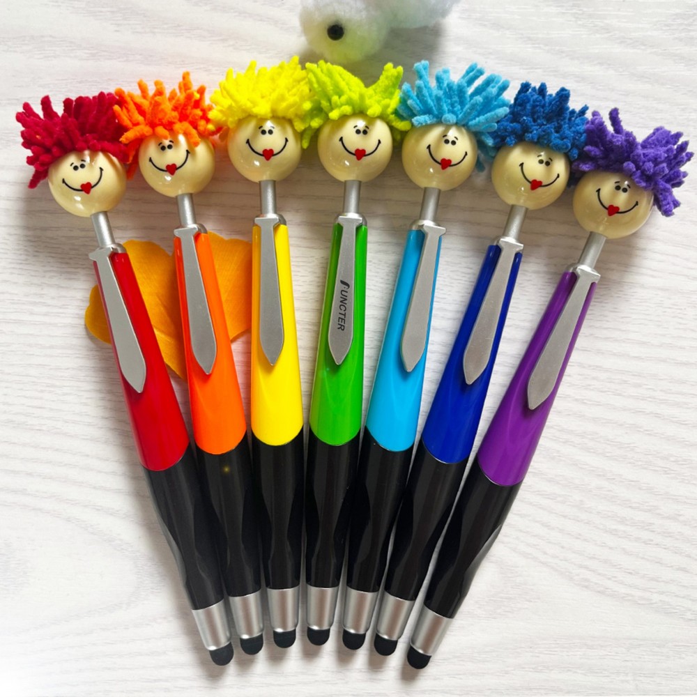 Mop Head Pen Screen Cleaner Stylus Pen for Kids and Adults Custom Imprinted Mop Head Pen Screen Cleaner Stylus Pen for Kids and Adults Custom Imprinted