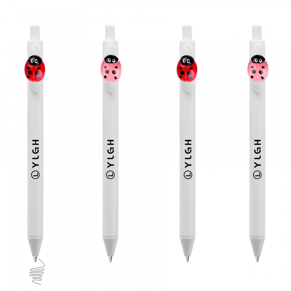 Logo Branded Click Pen w/ Lady Bug