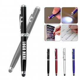 Logo Branded Multifunctional LED Stylus Ballpen
