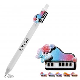 Logo Branded Click Activated Pen with Piano