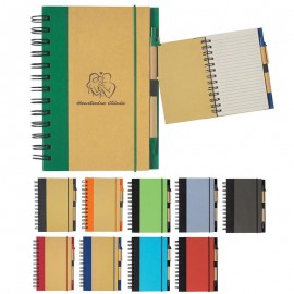 Custom Engraved Eco-Inspired 5" X 7" Spiral Notebook & Pen