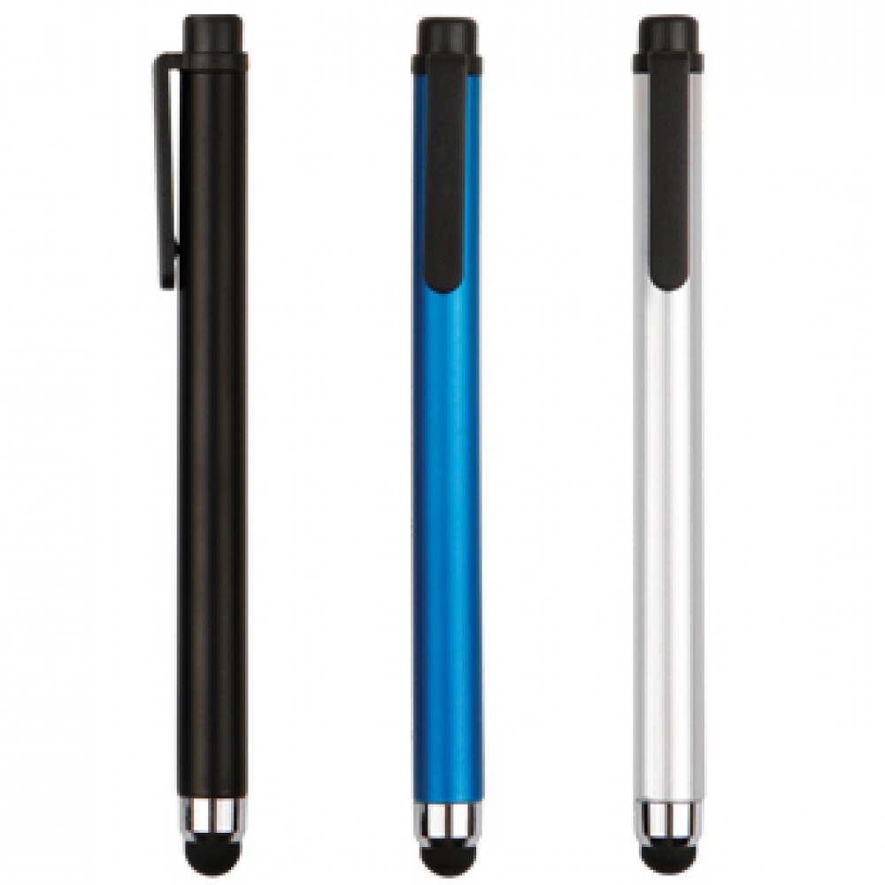 Logo Branded Touch Pad Friendly Plastic Stylus-Blue ( engraved )