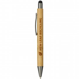 Custom Imprinted Bamboo Quick-Dry Gel Ballpoint Stylus