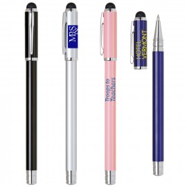 Logo Branded Metal Cap Off Ballpoint Stylus Pen
