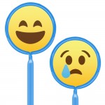 Inkbend Standard Billboard Pens W/ Emoji Laughing / Sad Stock Insert Custom Engraved