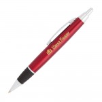 Custom Engraved Nora Metal Ballpoint Pen - Black/Red