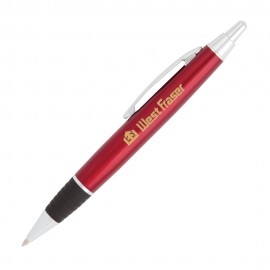 Nora Metal Ballpoint Pen - Black/Red Custom Engraved