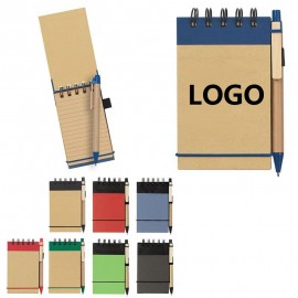 Custom Imprinted Recyclable Lined Spiral Jotter Notebook w/Click Action Ballpoint Pen (5 1/2"x3 1/2")  Custom Imprinted Recyclable Lined Spiral Jotter Notebook w/Click Action Ballpoint Pen (5 1/2"x3 1/2")