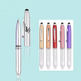 3-in-1 Touch Screen Pen with LED Light Custom Imprinted