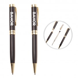 Custom Engraved Premium Metal Ballpoint Pen w/Pocket Clip