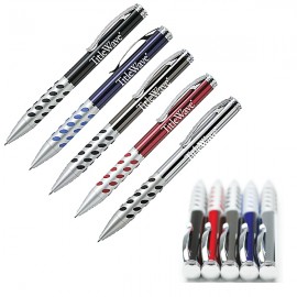 Ares Brass Ballpoint Twist Pen w/Color Spot Rubber Grip Custom Engraved  Ares Brass Ballpoint Twist Pen w/Color Spot Rubber Grip Custom Engraved