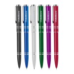 Custom Imprinted Union Printed - Glossy Ballpoint Click Metal Pen