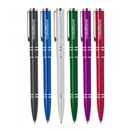 Custom Imprinted Union Printed - Glossy Ballpoint Click Metal Pen