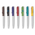 Custom Imprinted Metal Collection Twist Action Aluminum Ballpoint Pen w/ Chrome Barrel