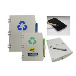 Recycled Color Notebook with Recycled Paper Stylus Pen Logo Branded