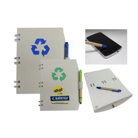 Custom Engraved Recycled Notebook Pen Set - close out