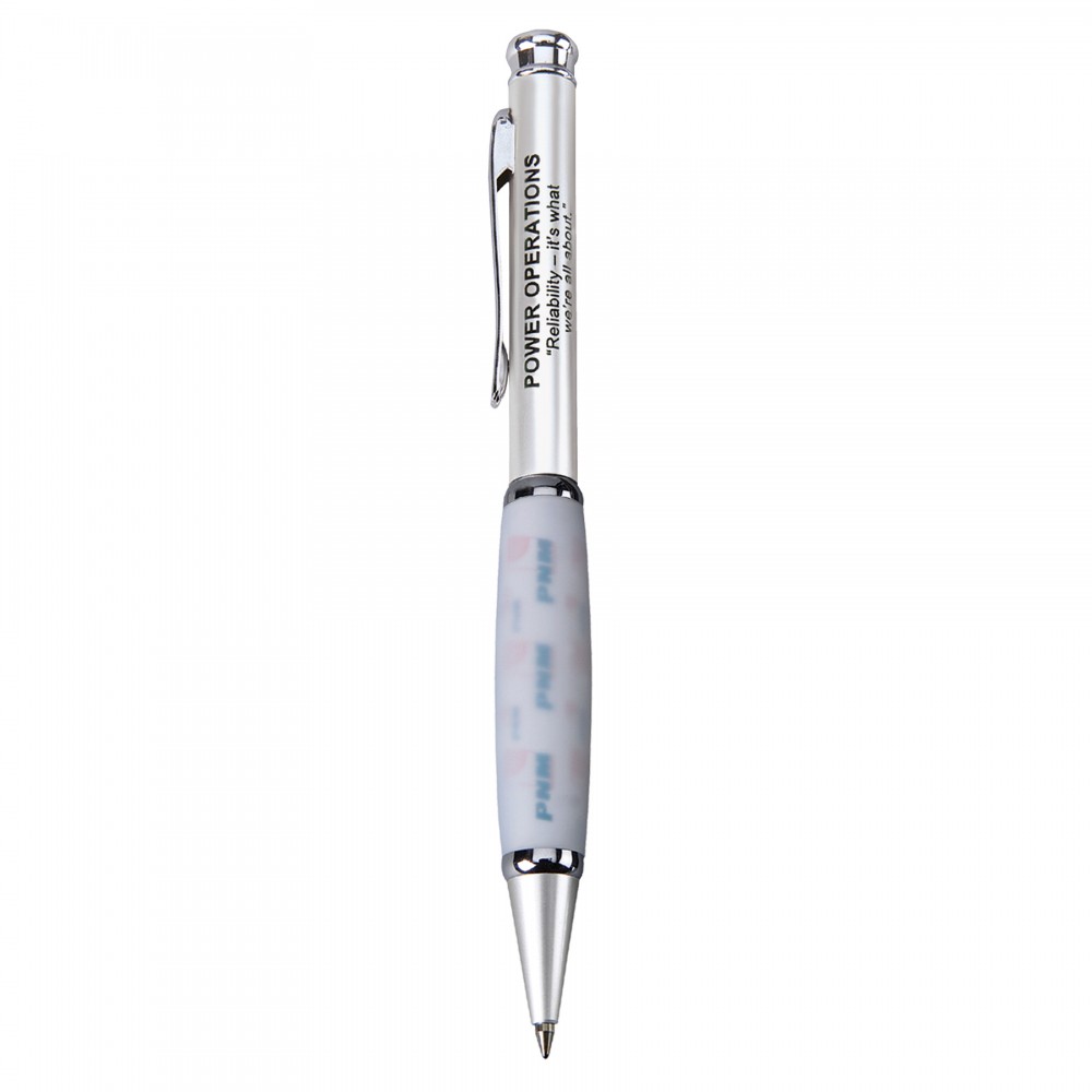 Custom Engraved Boreas-I Frosted White Ballpoint Pen (Cross Style Refill)