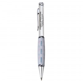 Custom Engraved Boreas-I Frosted White Ballpoint Pen (Cross Style Refill)