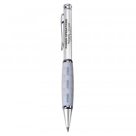 Boreas-I Frosted White Ballpoint Pen (Cross Style Refill) Custom Imprinted  Boreas-I Frosted White Ballpoint Pen (Cross Style Refill) Custom Imprinted