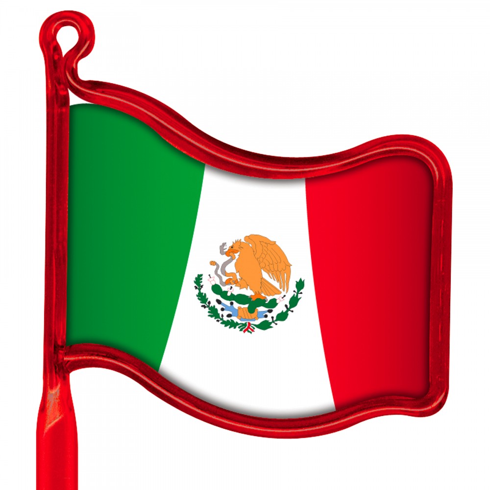 Custom Imprinted Inkbend Standard Billboard Pens W/ Mexico Flag Stock Insert
