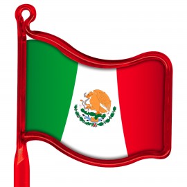 Custom Imprinted Inkbend Standard Billboard Pens W/ Mexico Flag Stock Insert