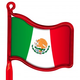Custom Imprinted Inkbend Standard Billboard Pens W/ Mexico Flag Stock Insert  Custom Imprinted Inkbend Standard Billboard Pens W/ Mexico Flag Stock Insert