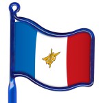 Logo Branded Inkbend Standard Billboard Pens W/ France Flag Stock Insert