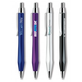 Stylish Click Action Solid Brass Ballpoint Pen Custom Imprinted