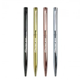 Logo Branded Metal Push-Action Ballpoint Pen