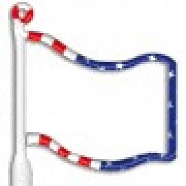 Custom Engraved Flag Multi-Color Inkbend Standard Bent Pen