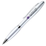 Twist Action Solid Brass Ballpoint Pen w/ Acrylic Resin Grip Logo Branded