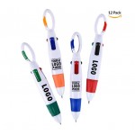 Logo Branded Multi-Color Ballpoint Pen with Buckle
