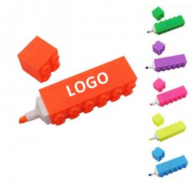Logo Branded Custom Logo Block Cube Shape Highlighters