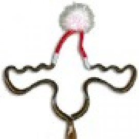Moose with Santa Hat Multi-Color Inkbend Standard, Bent Pen Custom Engraved  Moose with Santa Hat Multi-Color Inkbend Standard, Bent Pen Custom Engraved