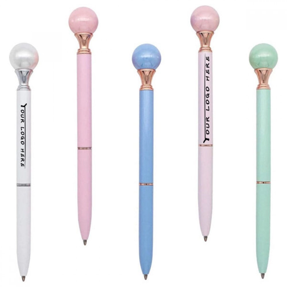 Pearl Retractable Ballpoint Pen Logo Branded