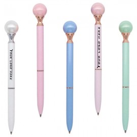Pearl Retractable Ballpoint Pen Logo Branded