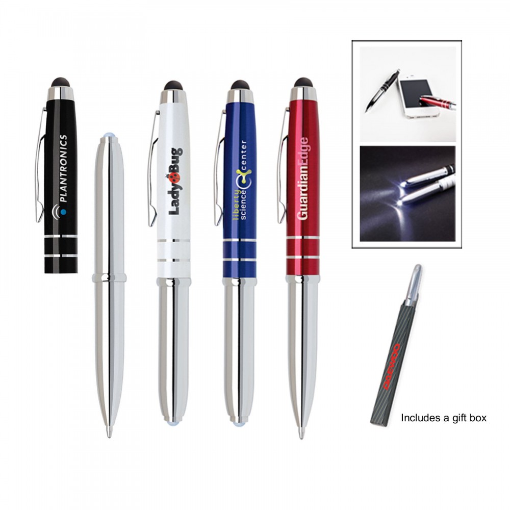 Custom Imprinted Ipad/Iphone stylus with LED and ballpoint pen Custom Imprinted Ipad/Iphone stylus with LED and ballpoint pen