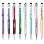 Stylus Pen w/Matching Crystals & Barrel Colors Logo Branded