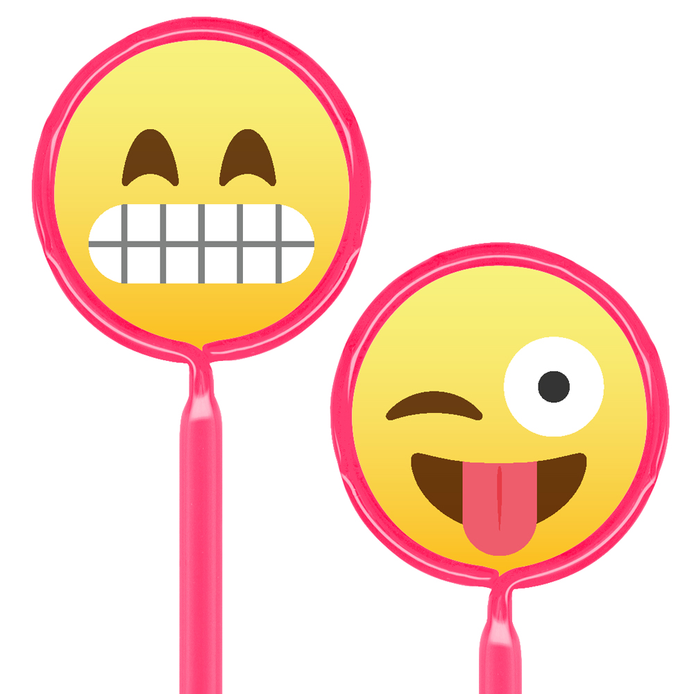 Custom Engraved Inkbend Standard Billboard Pens W/ Emoji Grinning / Tongue Stock Insert Custom Engraved Inkbend Standard Billboard Pens W/ Emoji Grinning / Tongue Stock Insert