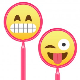 Custom Engraved Inkbend Standard Billboard Pens W/ Emoji Grinning / Tongue Stock Insert