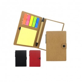 ECO Friendly Pocket Notebook w/Sticky Notes & Pen Custom Imprinted